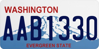 WA license plate AAB1330