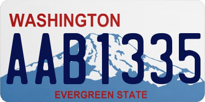 WA license plate AAB1335