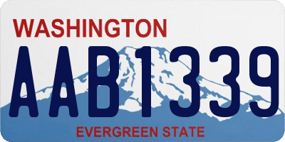 WA license plate AAB1339