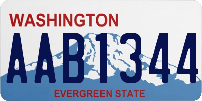 WA license plate AAB1344