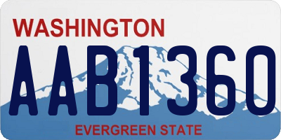 WA license plate AAB1360