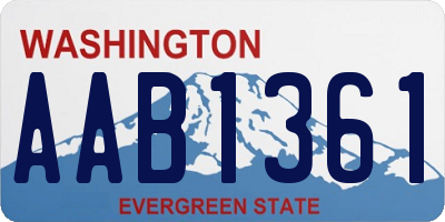 WA license plate AAB1361