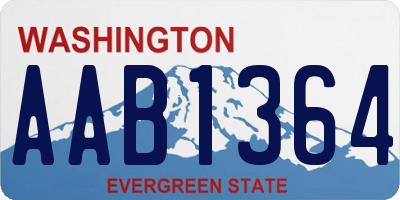 WA license plate AAB1364