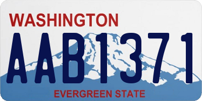 WA license plate AAB1371