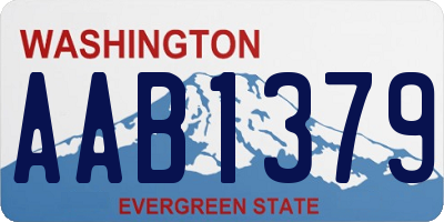 WA license plate AAB1379