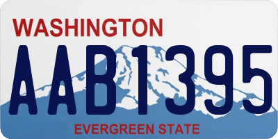 WA license plate AAB1395