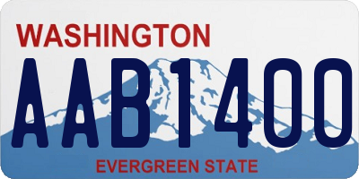 WA license plate AAB1400