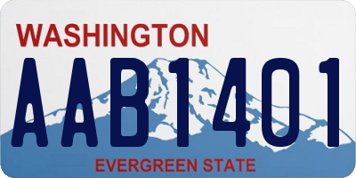 WA license plate AAB1401