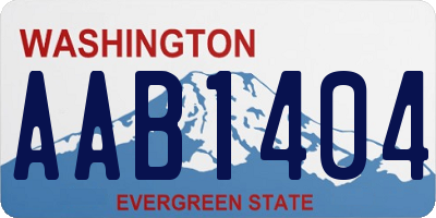 WA license plate AAB1404