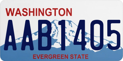 WA license plate AAB1405