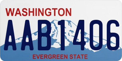 WA license plate AAB1406