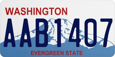 WA license plate AAB1407