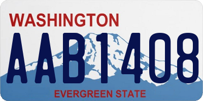 WA license plate AAB1408