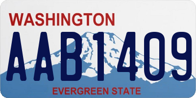 WA license plate AAB1409