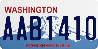 WA license plate AAB1410