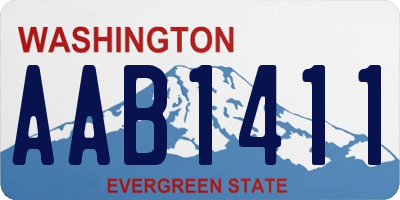 WA license plate AAB1411