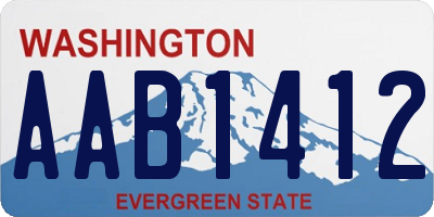 WA license plate AAB1412