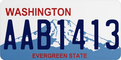 WA license plate AAB1413