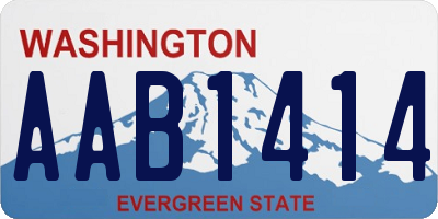 WA license plate AAB1414