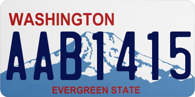 WA license plate AAB1415