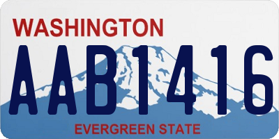 WA license plate AAB1416