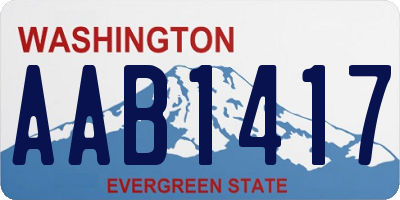 WA license plate AAB1417