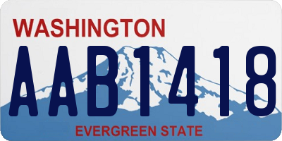 WA license plate AAB1418