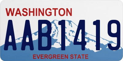 WA license plate AAB1419