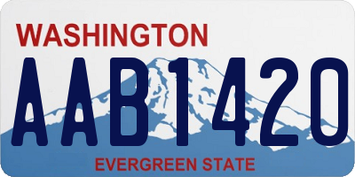 WA license plate AAB1420