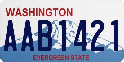 WA license plate AAB1421