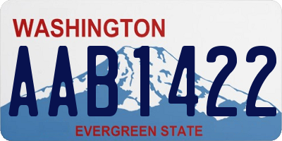 WA license plate AAB1422