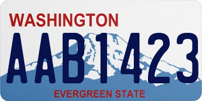 WA license plate AAB1423