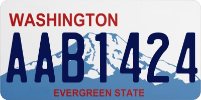 WA license plate AAB1424