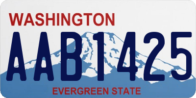 WA license plate AAB1425