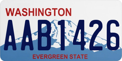 WA license plate AAB1426