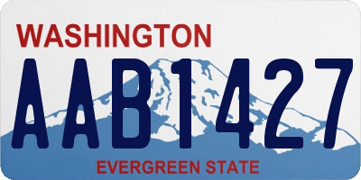 WA license plate AAB1427