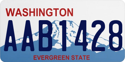 WA license plate AAB1428