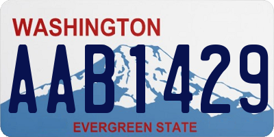 WA license plate AAB1429