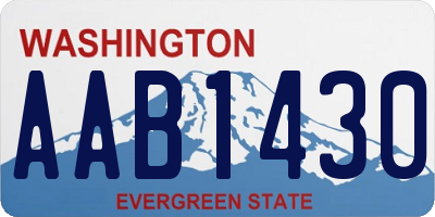 WA license plate AAB1430