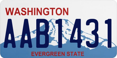 WA license plate AAB1431