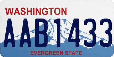 WA license plate AAB1433