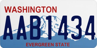 WA license plate AAB1434