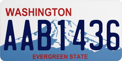 WA license plate AAB1436