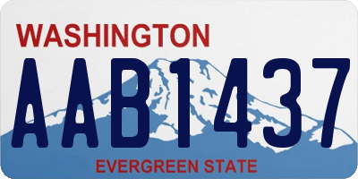 WA license plate AAB1437