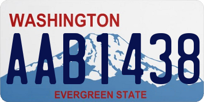 WA license plate AAB1438