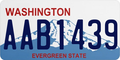 WA license plate AAB1439