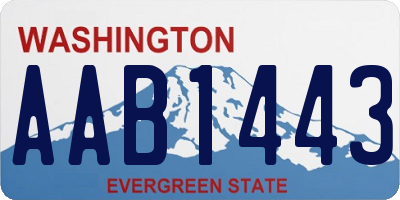 WA license plate AAB1443