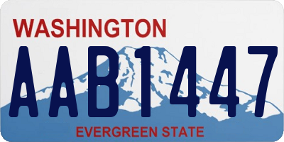 WA license plate AAB1447