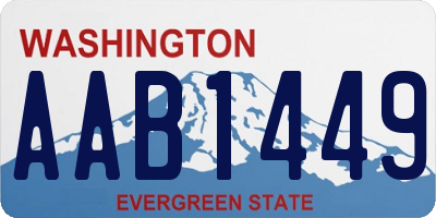 WA license plate AAB1449