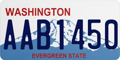 WA license plate AAB1450